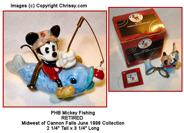 Cannon Porcelain Hinged Box Disney Mickey Mouse Midwest Cannon Falls BOX 